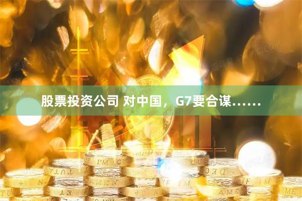 股票投资公司 对中国,G7要合谋……